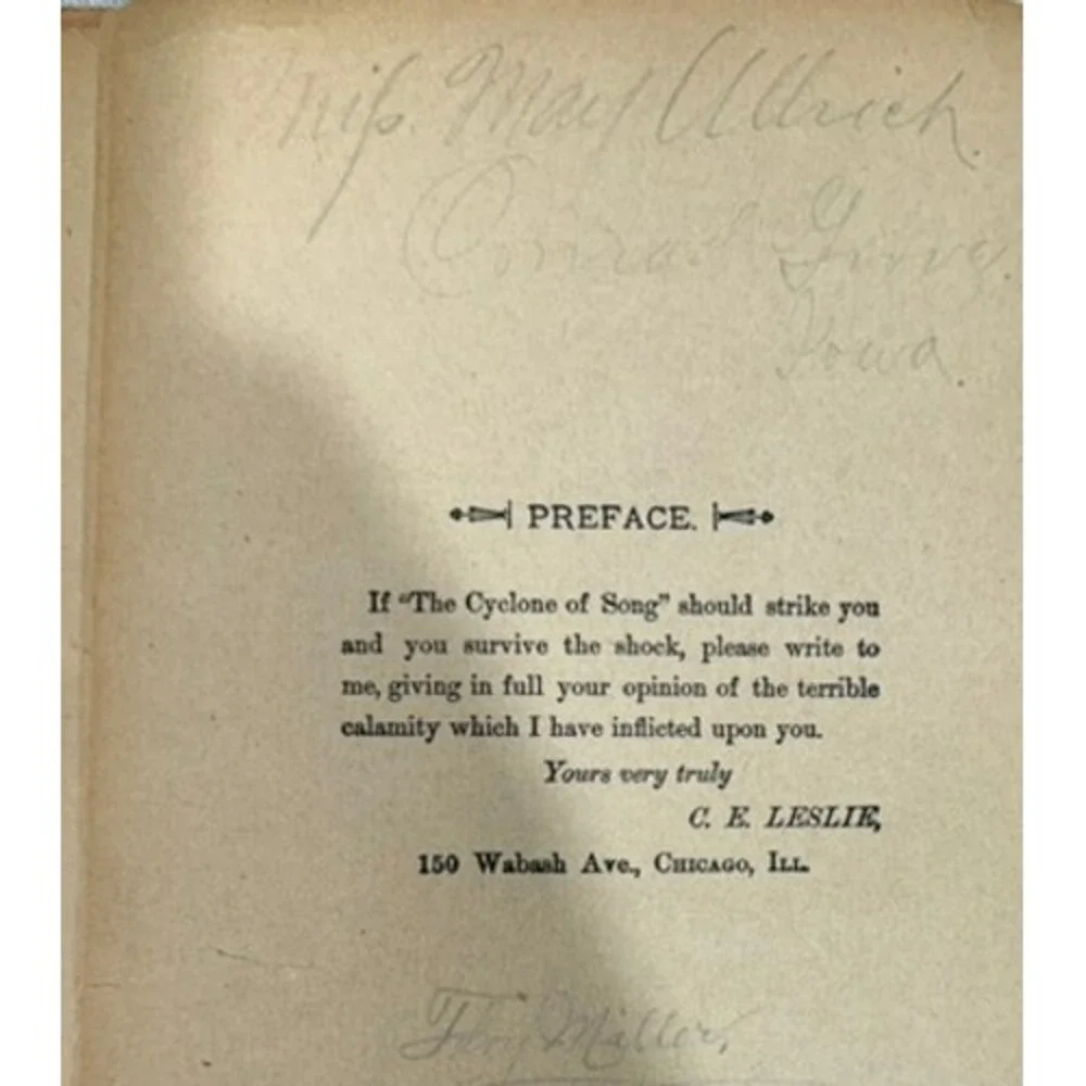 The Chicago Music Co. rare 1889